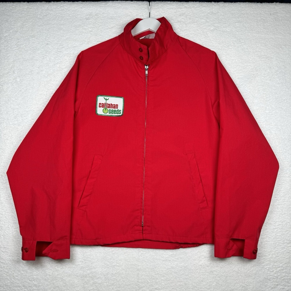 Vtg 80s King Louie Red Work Jacket - Men's Large - Callahan Seeds